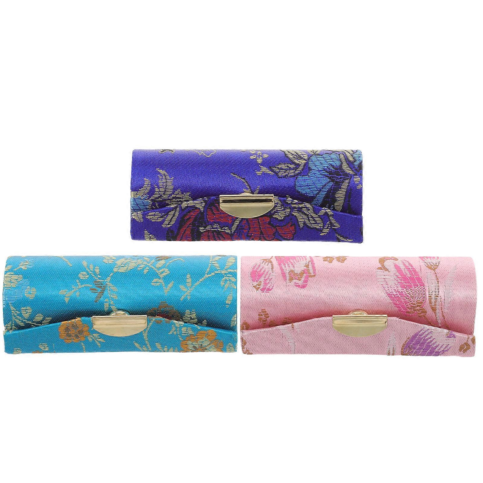 Lip Gloss Case Holders Lipstick Organizer 9Pcs Assorted Color Portable Carry Rectangular Storage Gift Giving