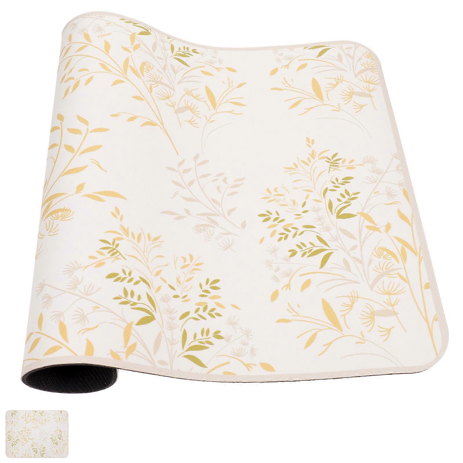 Yellow Dish Drying Mat Kitchen Drying Pad for Countertop 2Pcs Practical