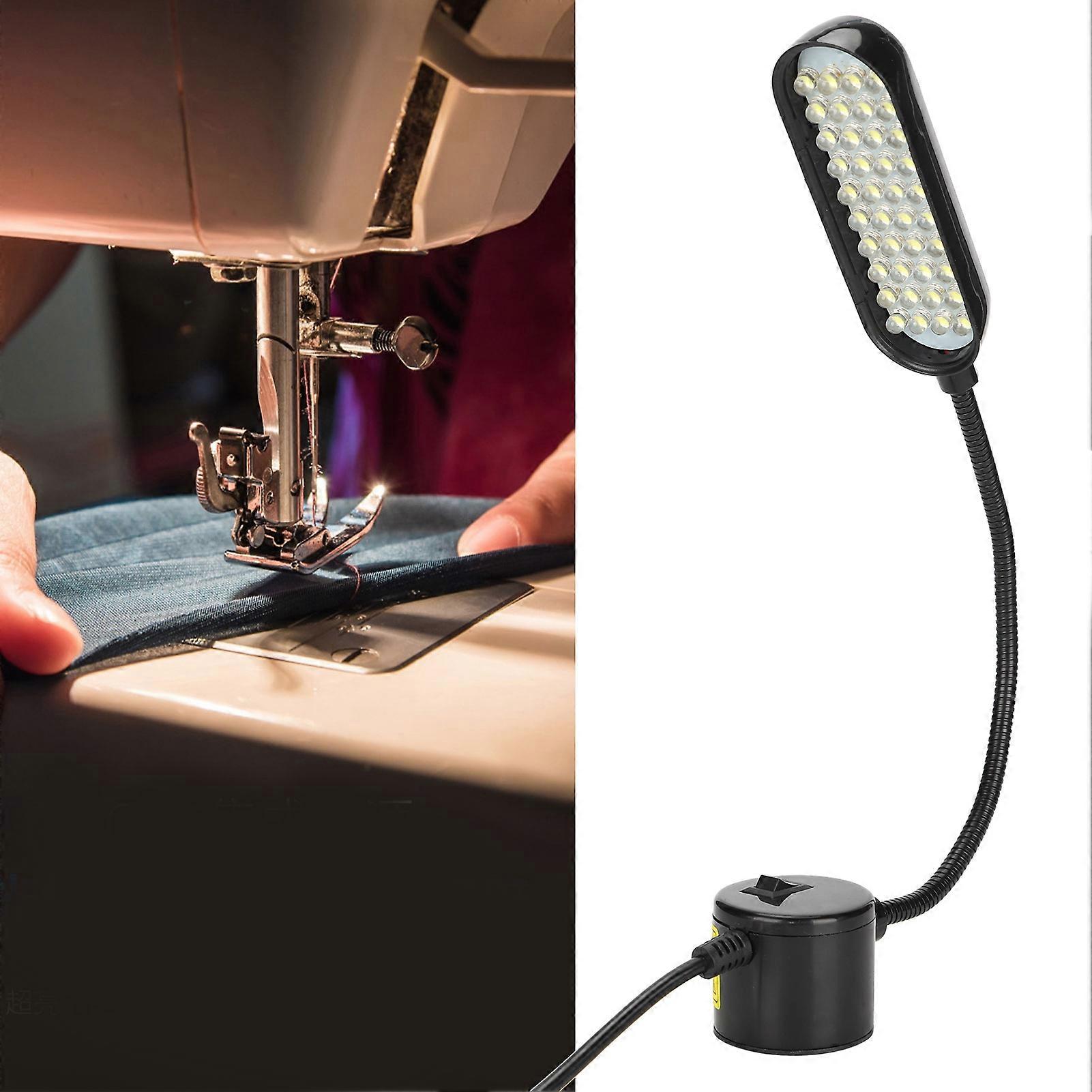 LED Car Light Sewing Machine Lamp 360 Degree Adjustable Hose Magnet Sewing Machine Tool Work LampUS Plug 
