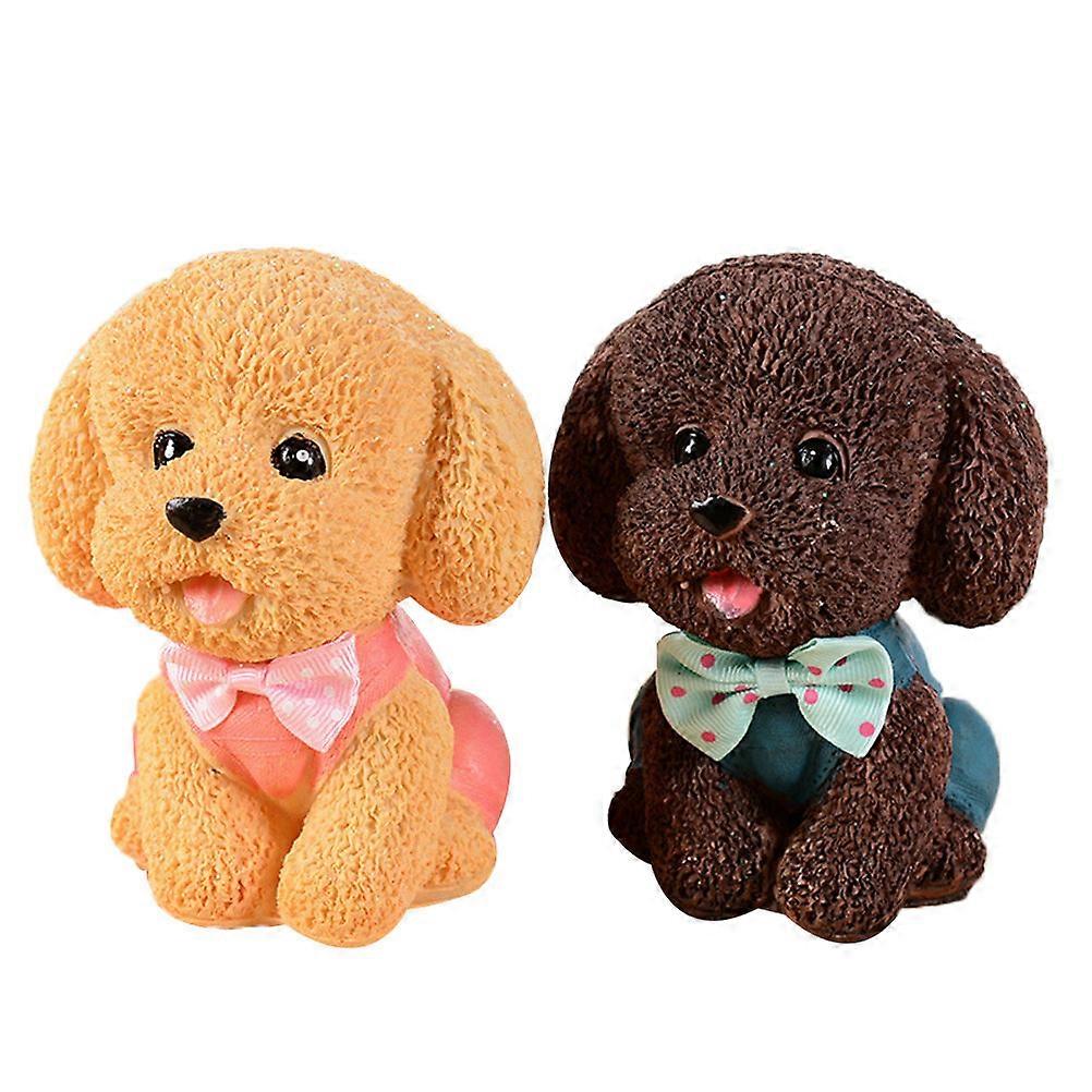 Money Box Resin Dog Piggy Bank for Storage 4Pcs Colorful Set