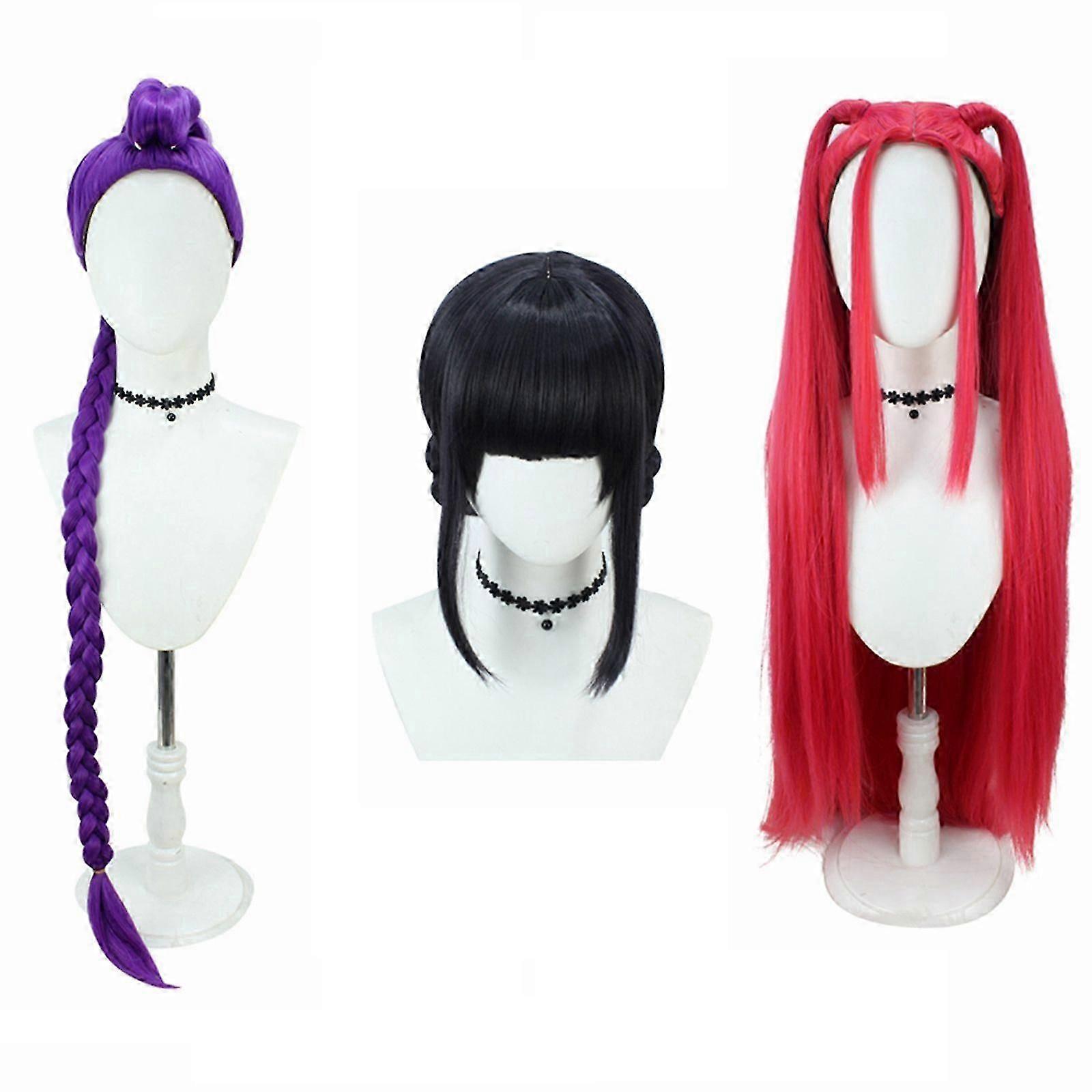 K-pop Mira Rumi Zoey Perruque Chasseurs de Démons Scène Cosplay Perruque Groupe Idol Cheveux