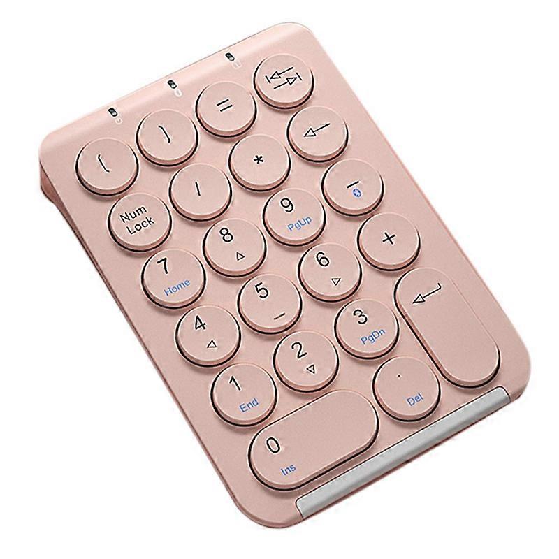 Wireless Number Pad Bluetooth Numeric Keypad(Pink)