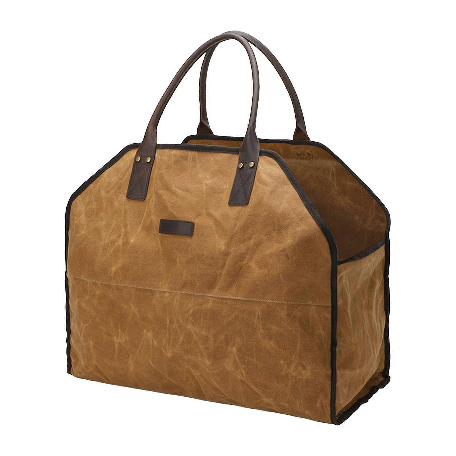 Firewood Carrying Bag Waterproof Fire Wood Carrier Pouch Portable Log Organizer Pouch For Camping Picnics Barbecues