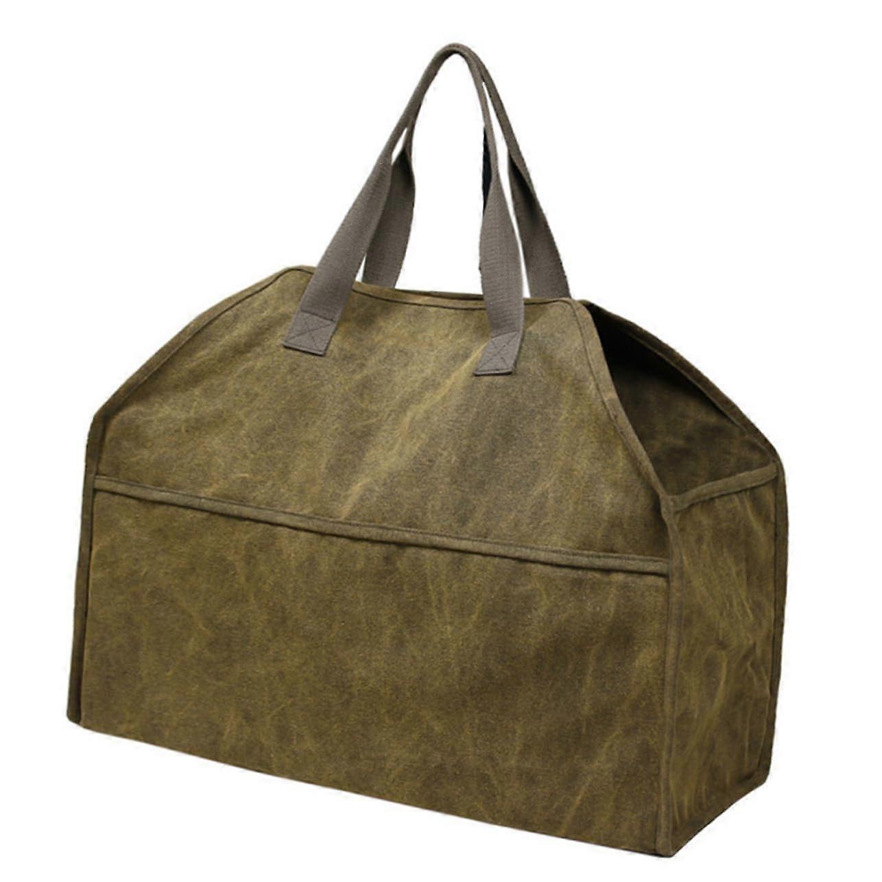 Firewood Logs Storage Bag Canvas Log Tote HeavyDuty Canvas Camping Accessory