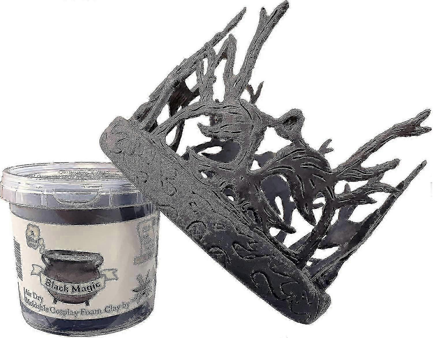 2024 Moldable Cosplay Foam Clay (black) By - High Density - 300g - Air Dries Like Eva Foam, Light Weight, Sands And Paints Easily, Non-toxic