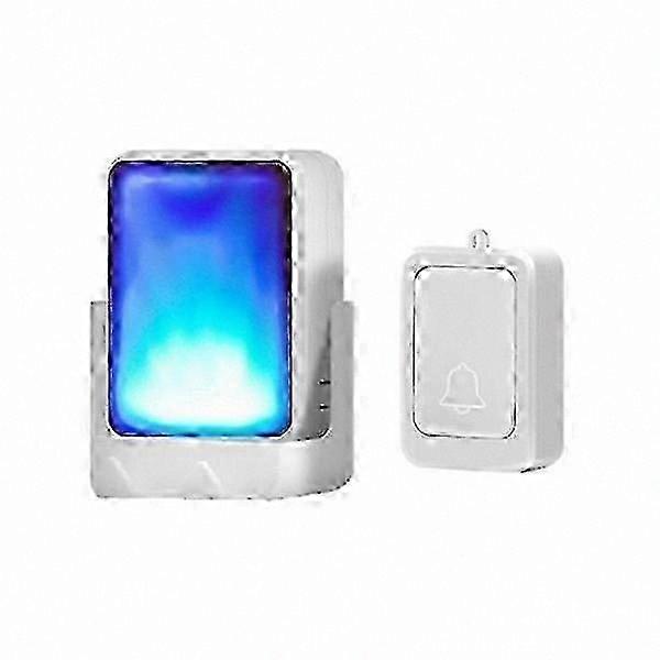 White Portable Doorbell with Music and Colour Change for Seniors and Hearing Impaired