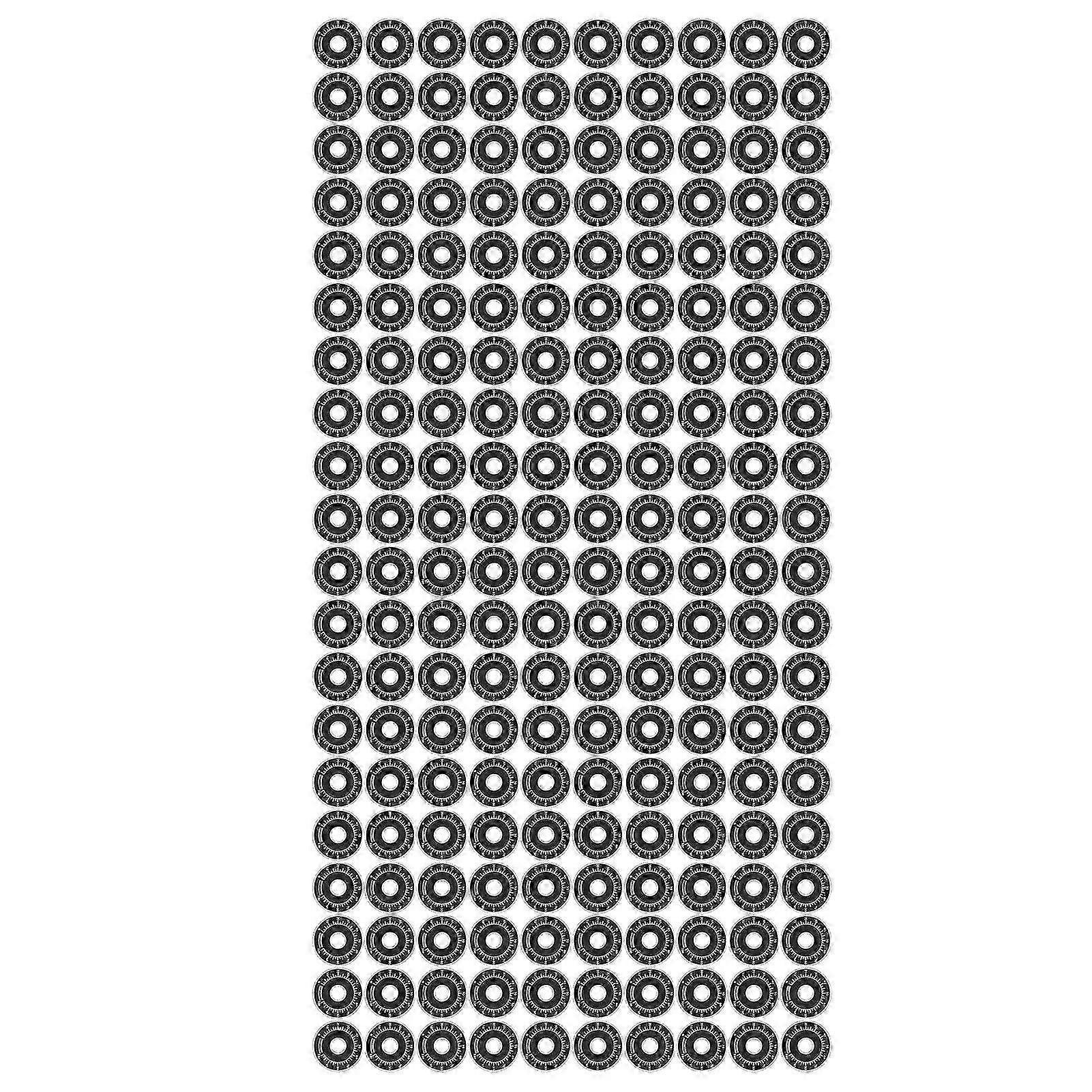 200Pcs Dial Plate Aluminum Alloy Round Scale Plates Sheet 0100 BEMKDP for Potentiometer