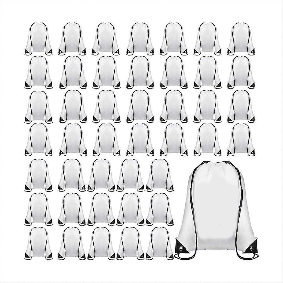 25 Pcs Sublimation Drawstring Bags Bulk White Blank