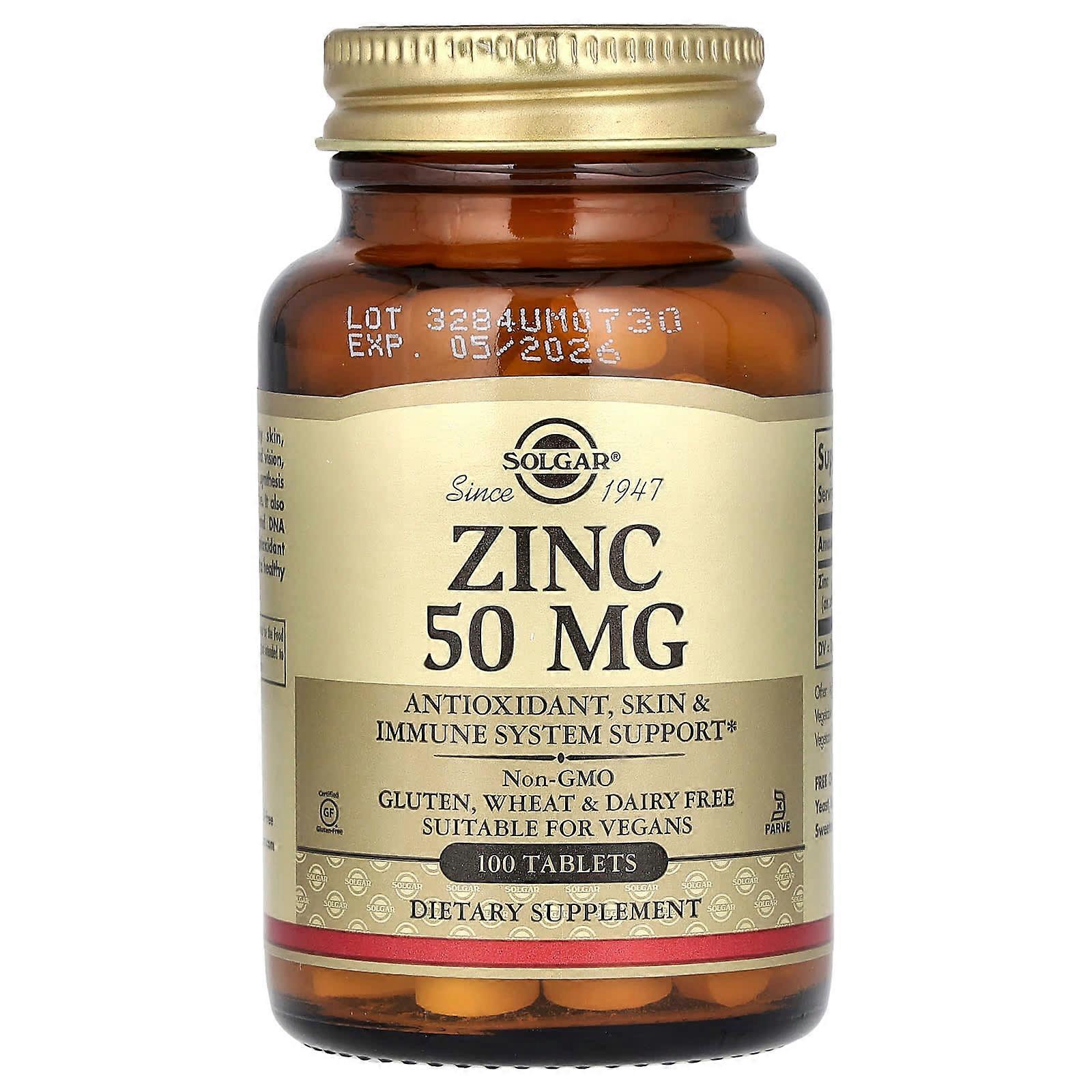 Zinc, 50 mg, 100 Tablets