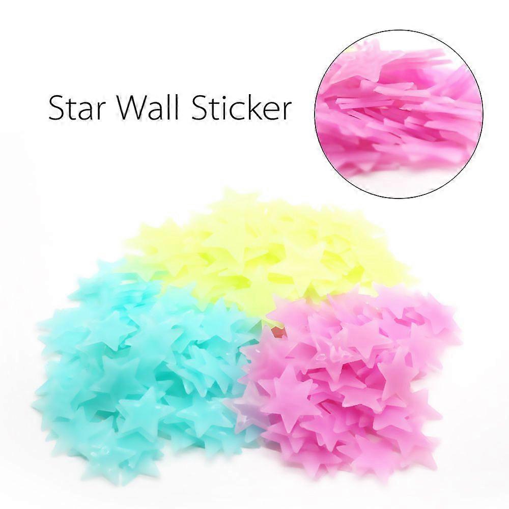 200 mixed color luminous star stickers
