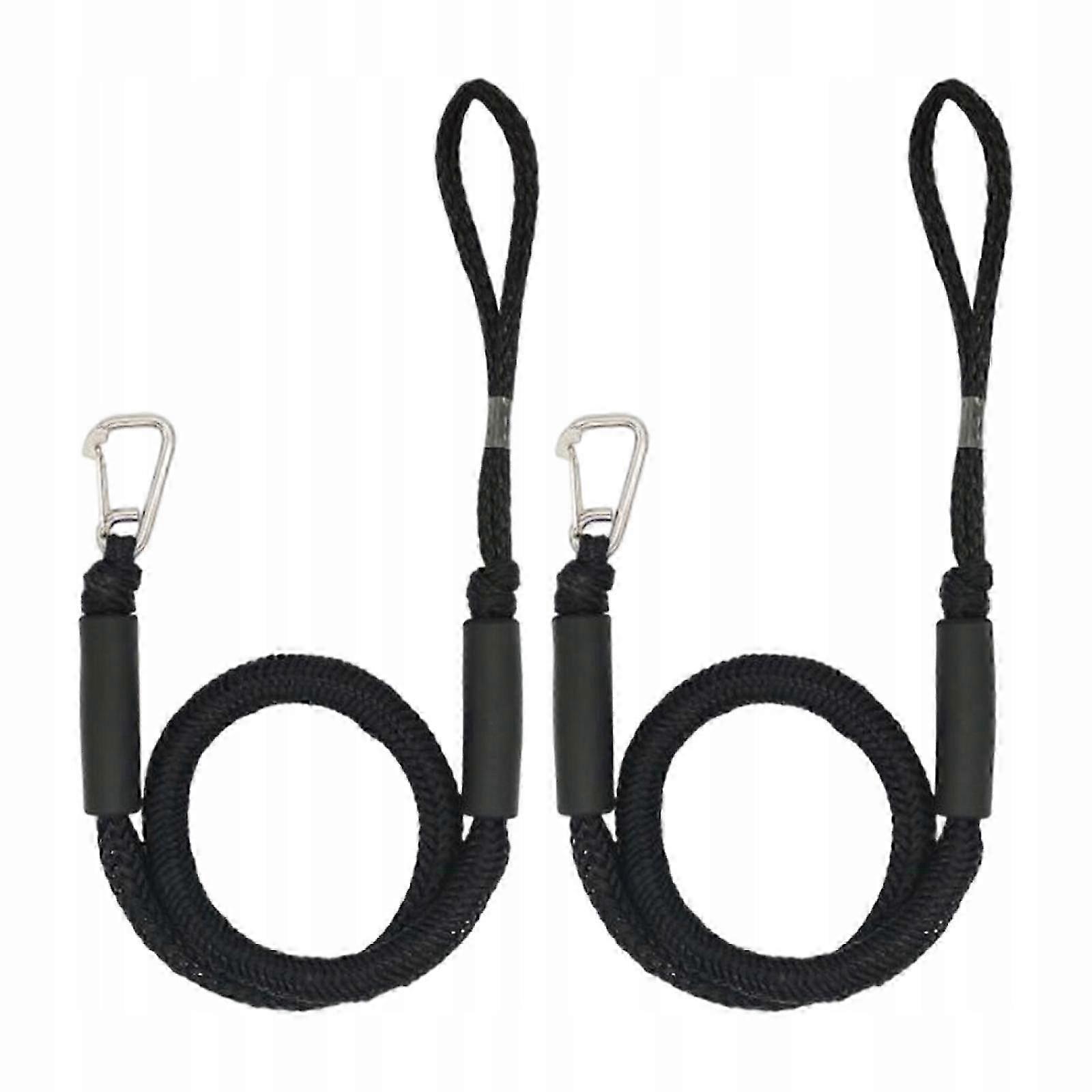 قارب بنجي دوك لاين رباط حبل أسود 2 قطعة