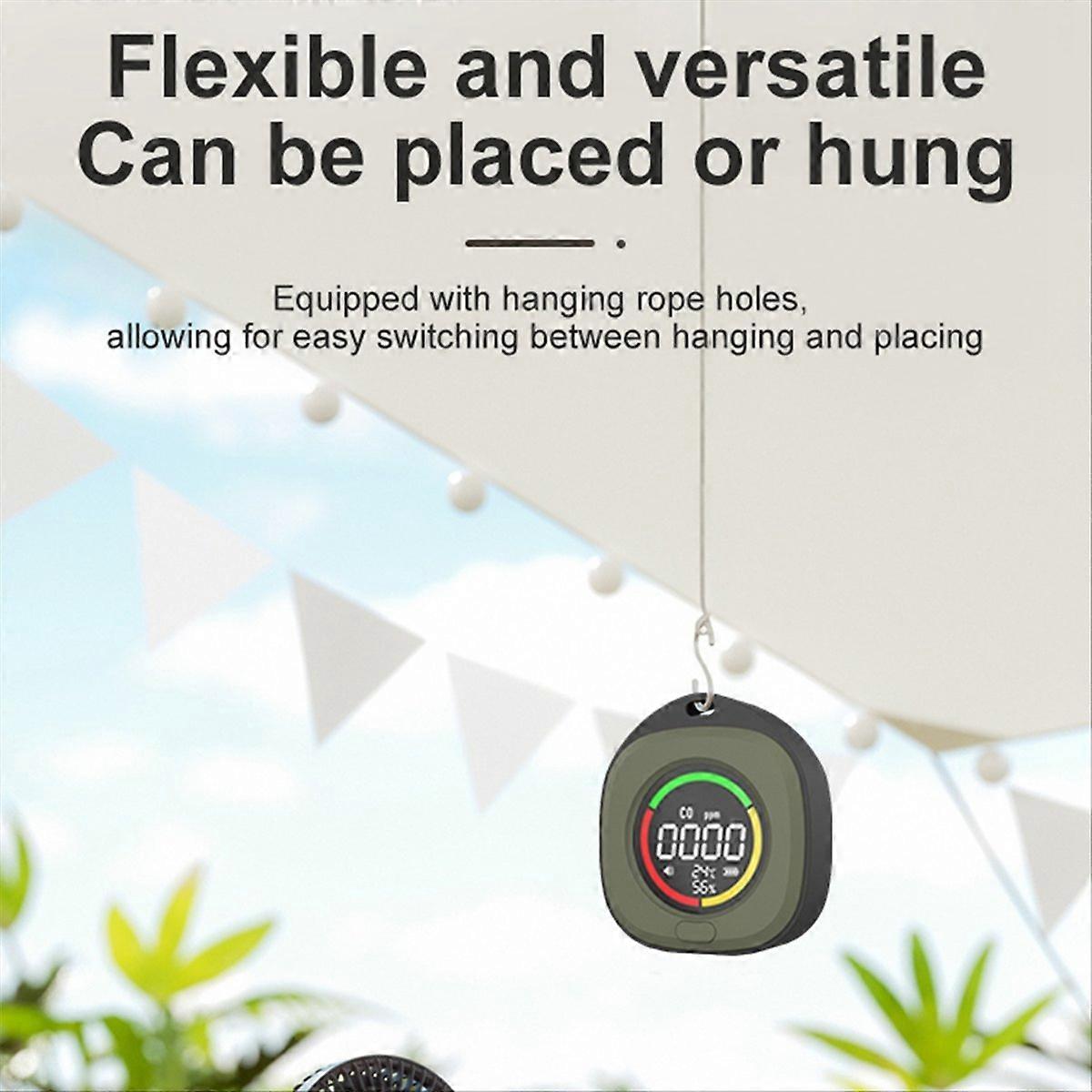 3-In-1 Portable Carbon Monoxide Detector, Professional Accurate Rechargeable Travel CO Detector with Loud Alarm