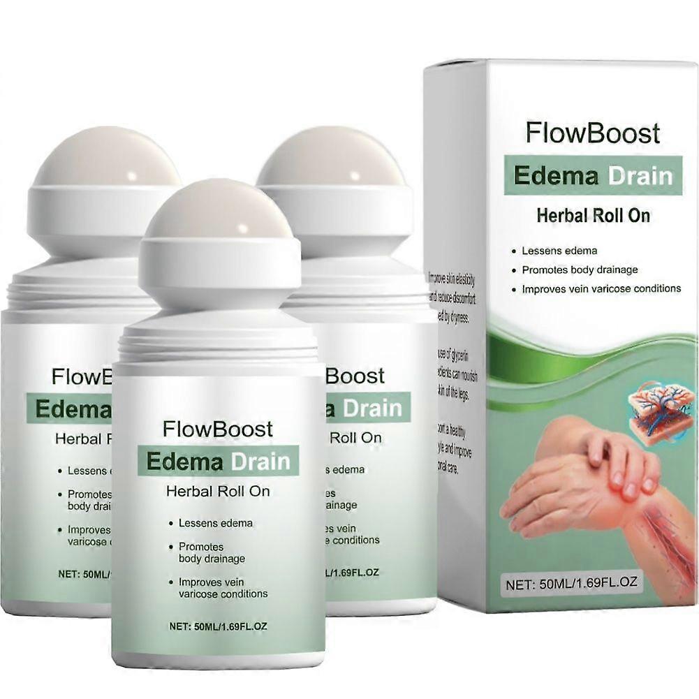 FlowBoost Edema Drain Herbal Roll On-Reduce Swelling,Improve Varicose Veins