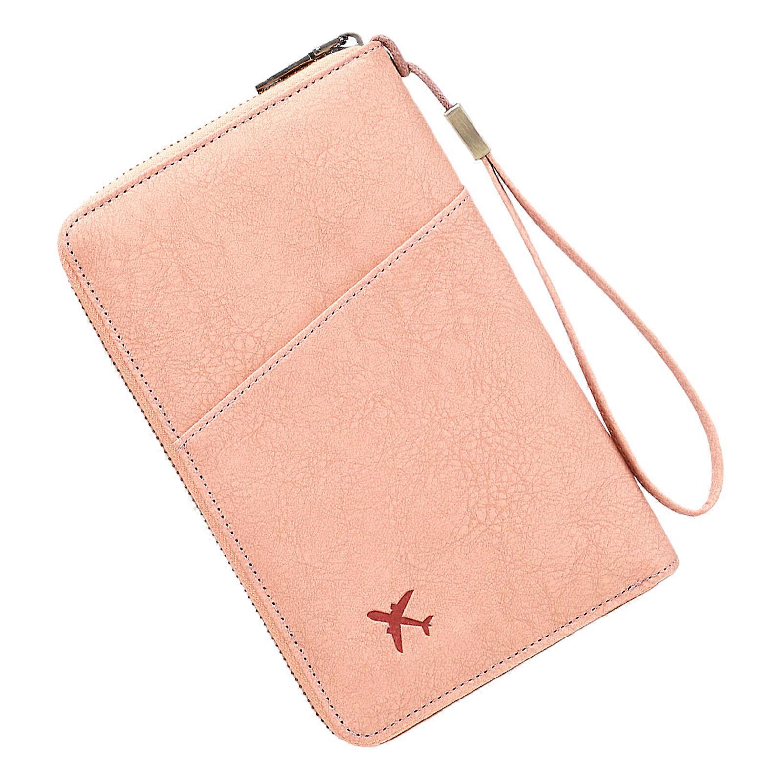 Stylish Card Holder With Blocker With Reinforced PU Construction And Multi Pocket Layout For Essential Protection  Pink