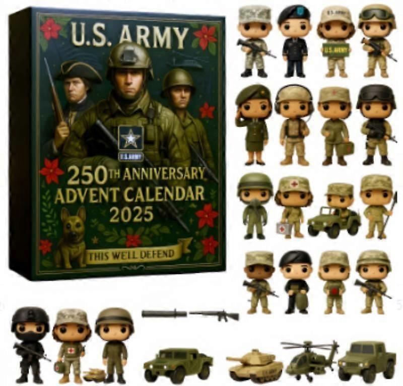 2025 U.S. Army Advent Calendar Blind Box Christmas Tree Decoration Acrylic Ornament