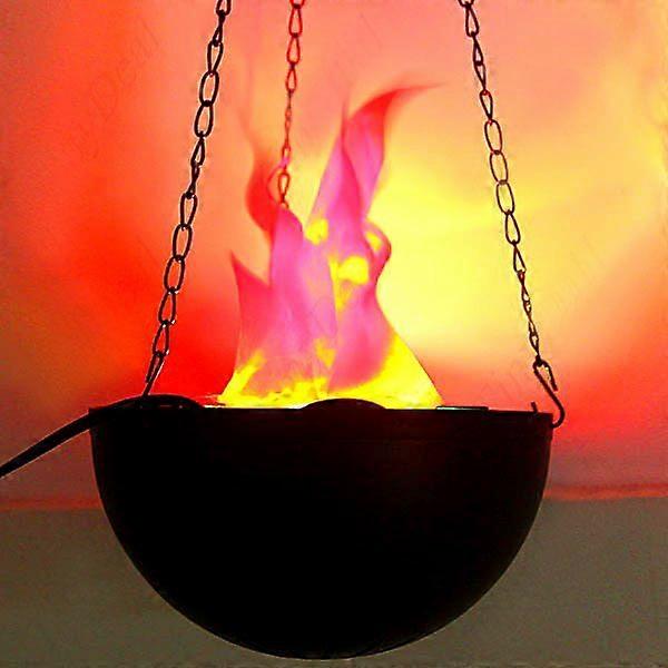 Fake Fire Electric Brazier with Light & Burning Flame for Halloween