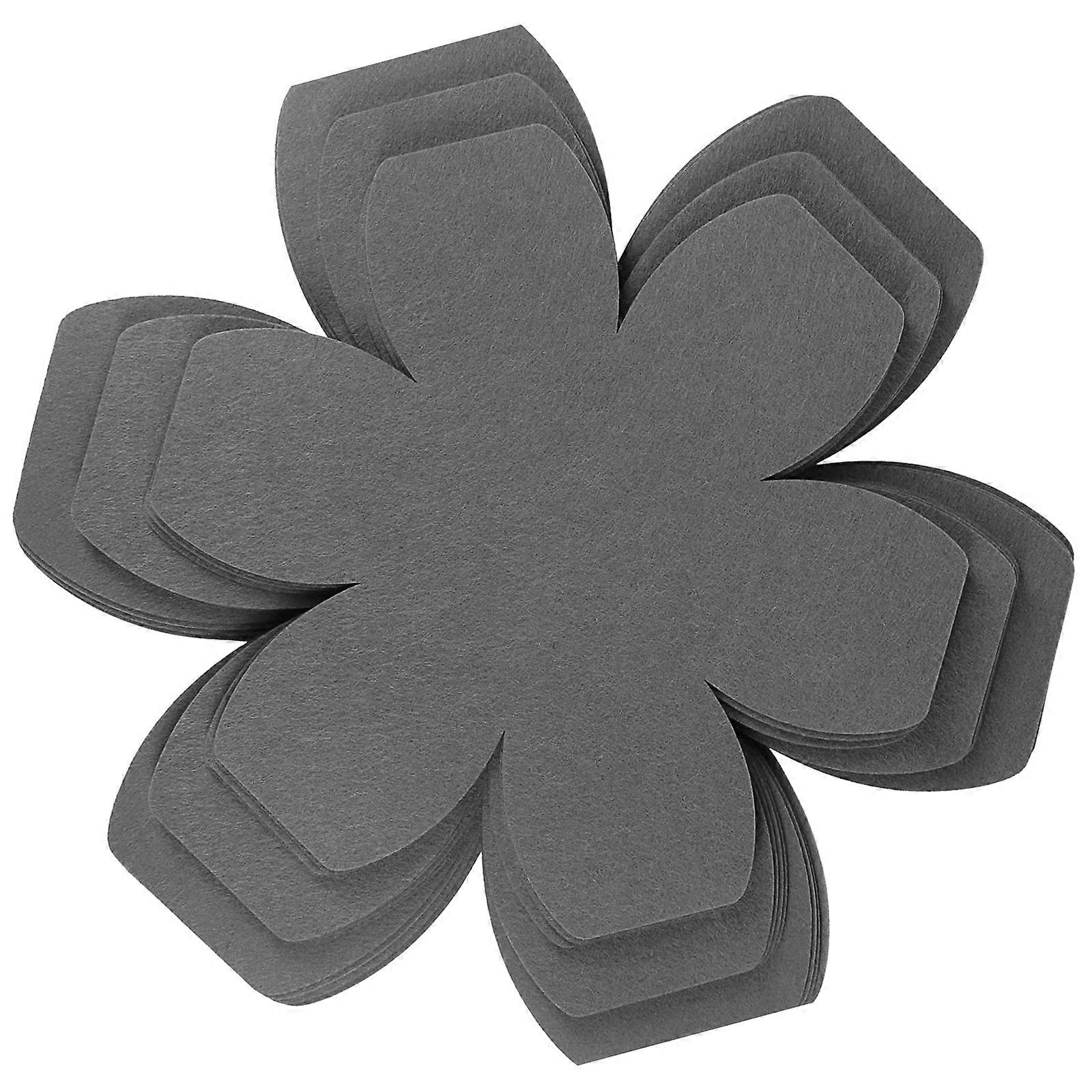 Hexagonal Nonslip Protectors Pad 12 Piece Set Efficient Felt Front Guards For Countertops Safety  grey