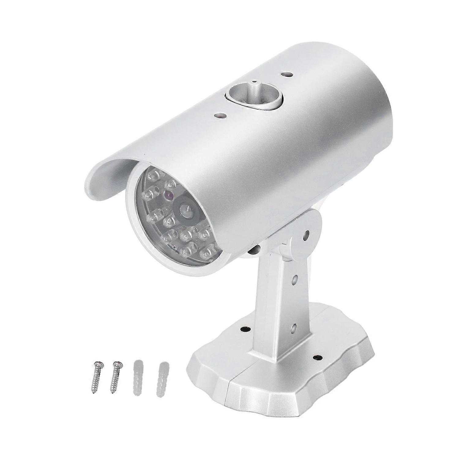 Simulation Camera Dummy Security Camera Monitor Fake Surveillance System with Flashing LED Light