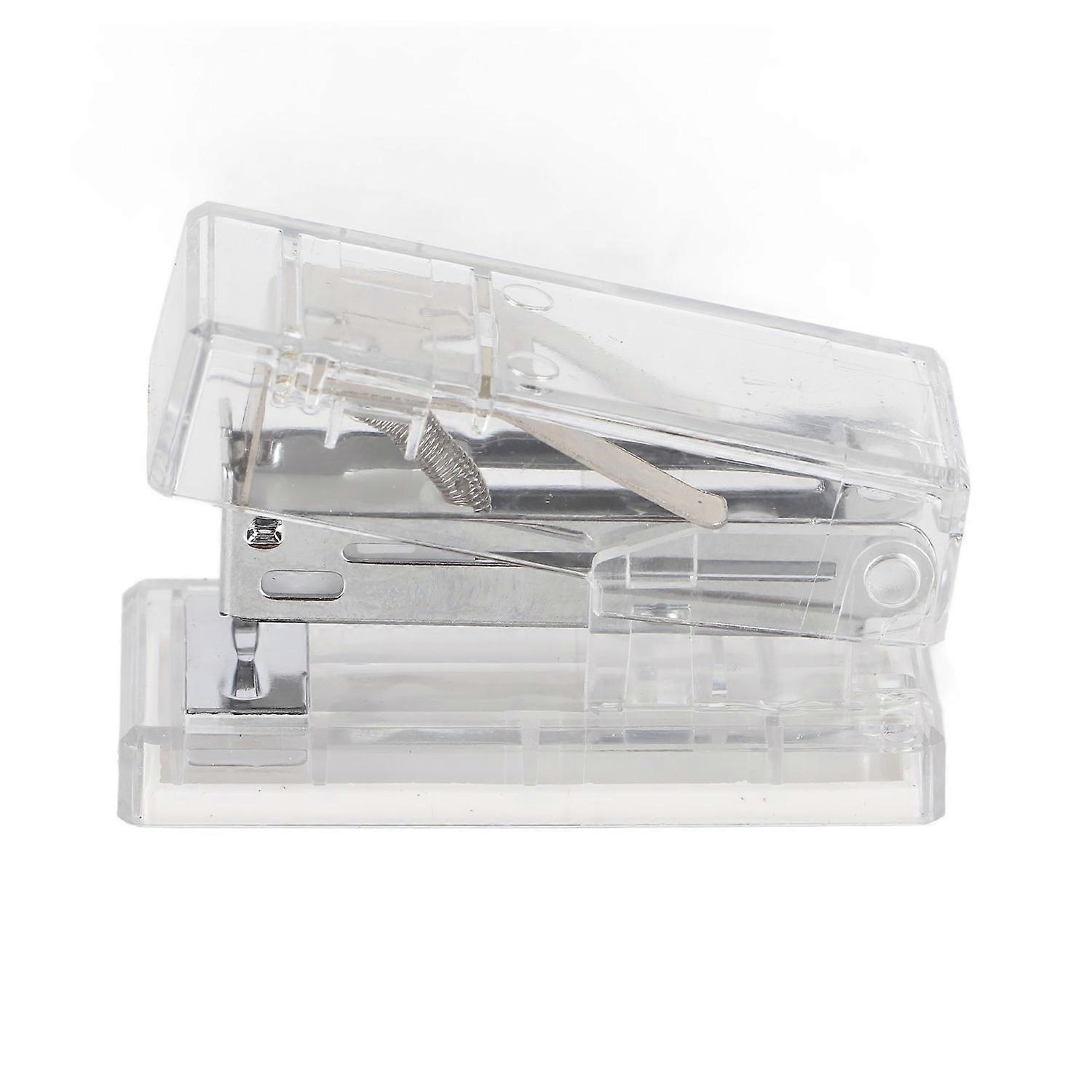 Transparent Desk Stapler Effort Saving Clear Office Desk Stapler with 1000pcs Staple for Office Scho