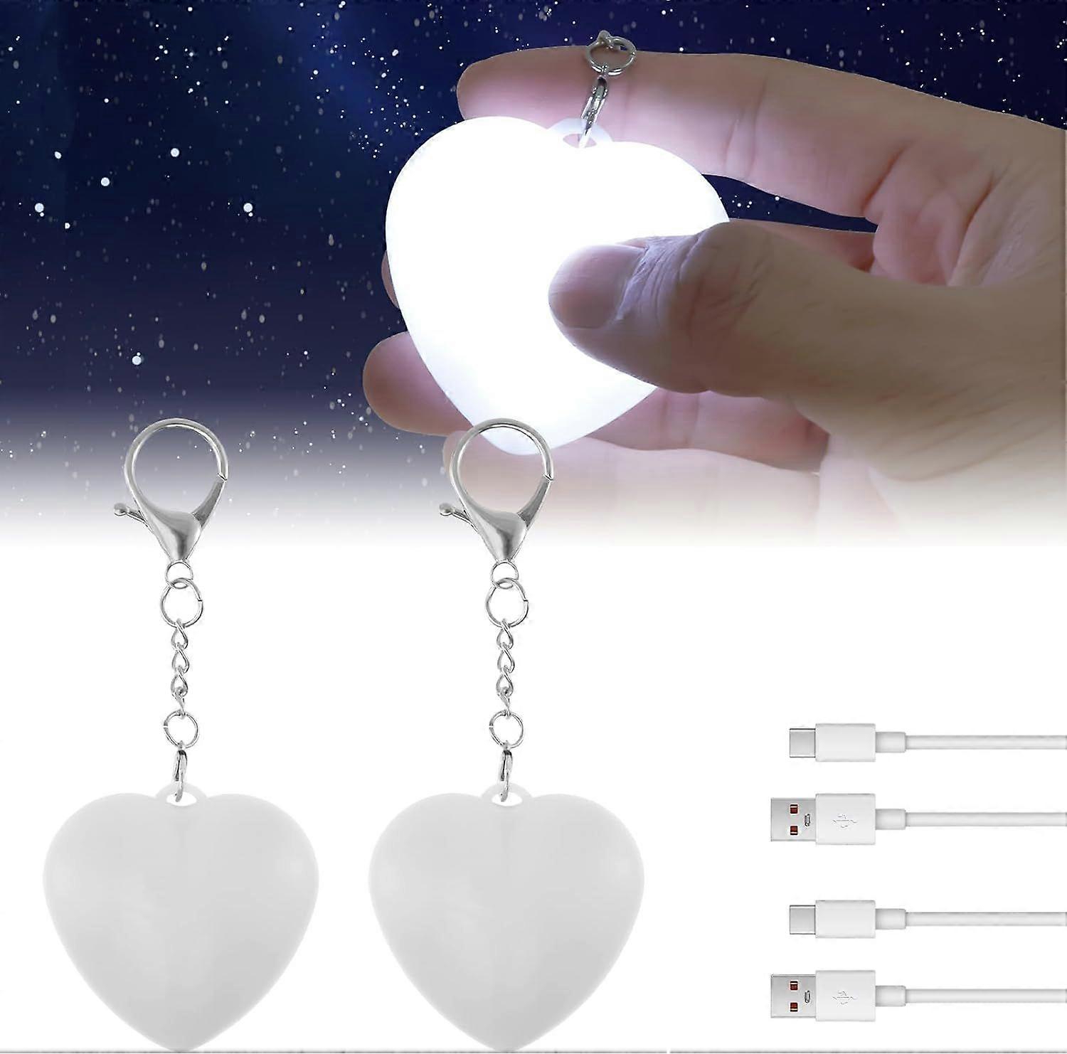 2Pcs Purse Glow Heart Light LED Automatic Sensor Form Purse Lamp Mini Touch
