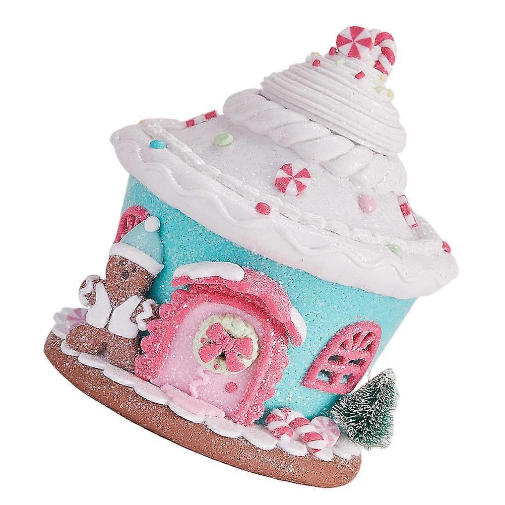 Lighted Gingerbread Village Castle for Festive Xmas Tabletop