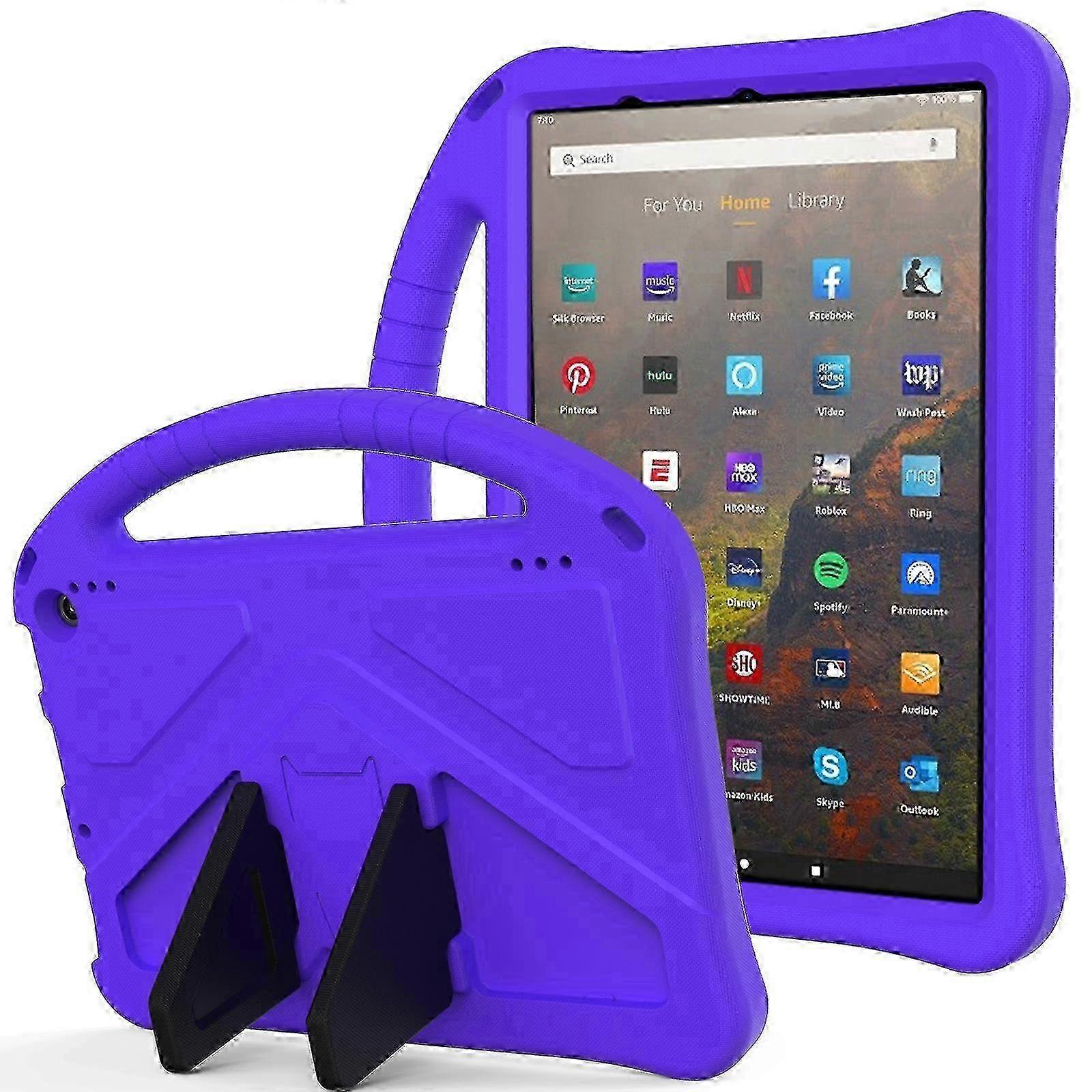 For Amazon Kindle Fire HD 10 2021 EVA Flat Anti Falling Protective Case Shell with Holder 2025