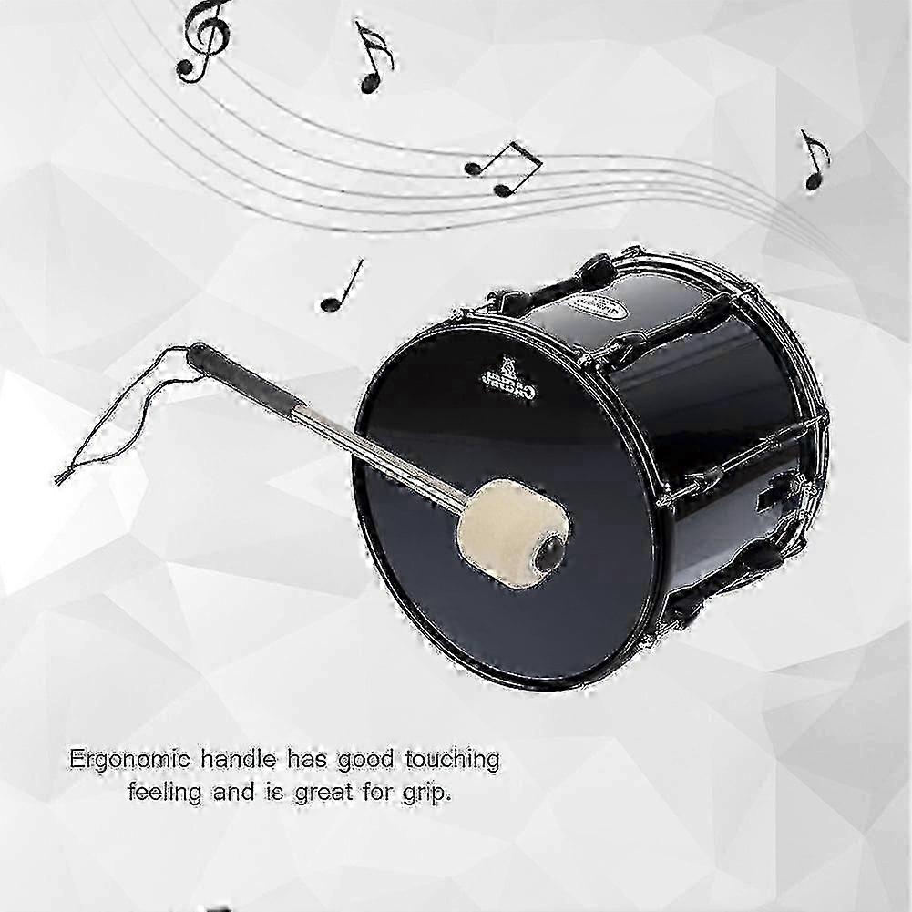 w Durable bass drumsticks and drumsticks, equipped with wool felt percussion accessories for marching bands (drum not included)