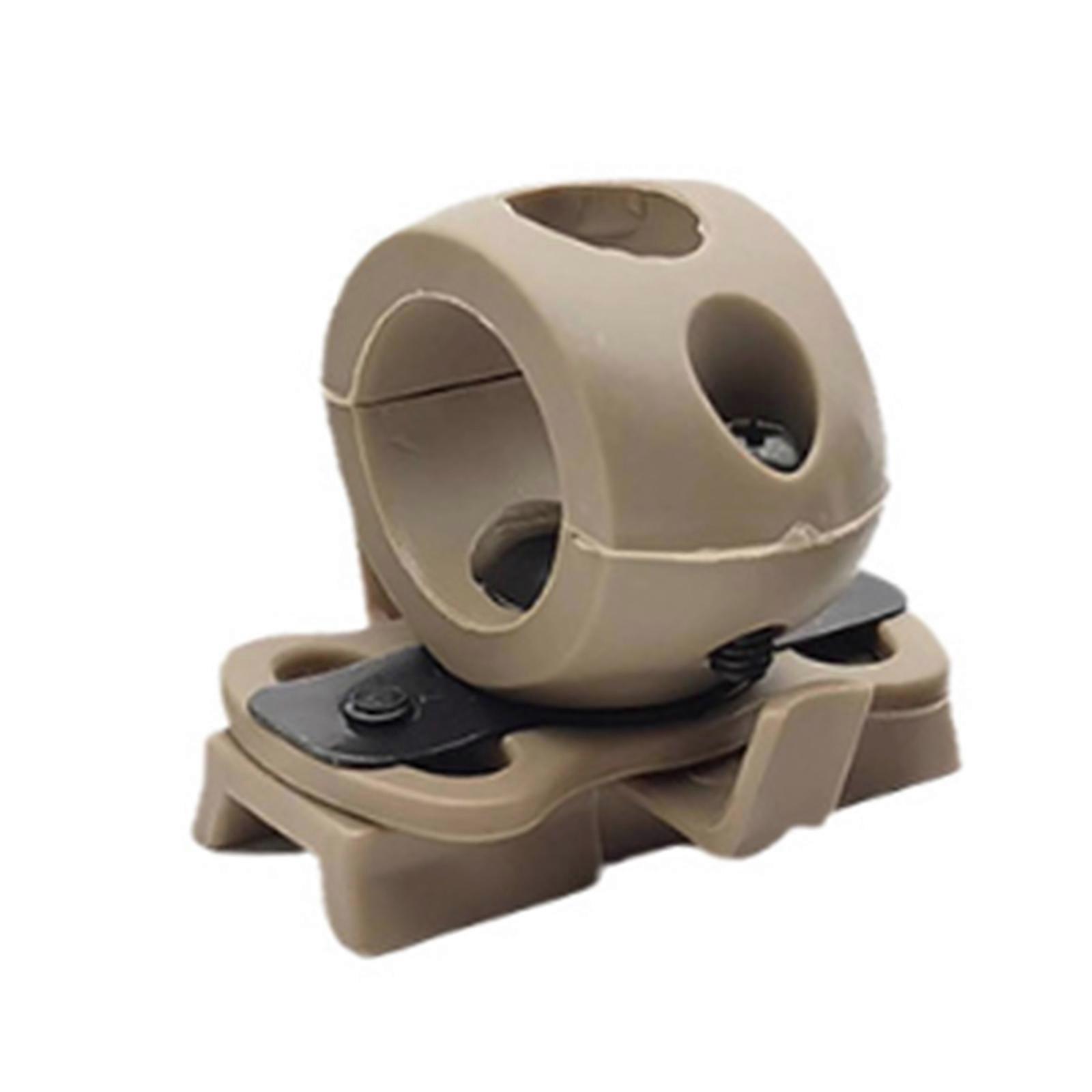 Quick Release Flashlight Holder Mount 60 Degree Adjustable Torch Clamp Mount Bracket Hunting Helmet Accessories  Sand color
