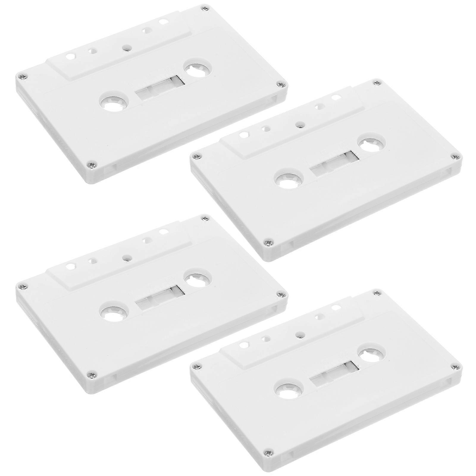 Classic Empty Cassette Tape Case for Organization 4Pcs Plastic Boxes for Music