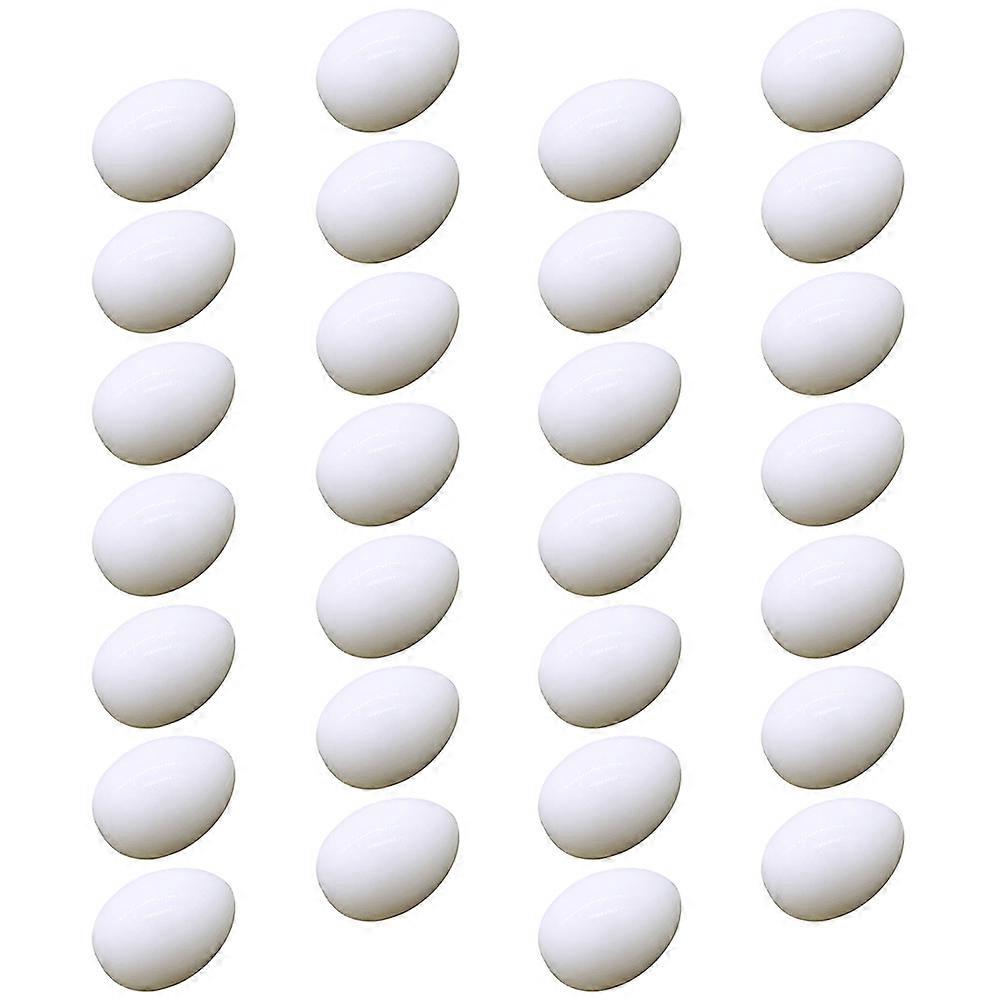 28Pcs Plastic Fake Pigeon Eggs for Incubation Hatching Induced