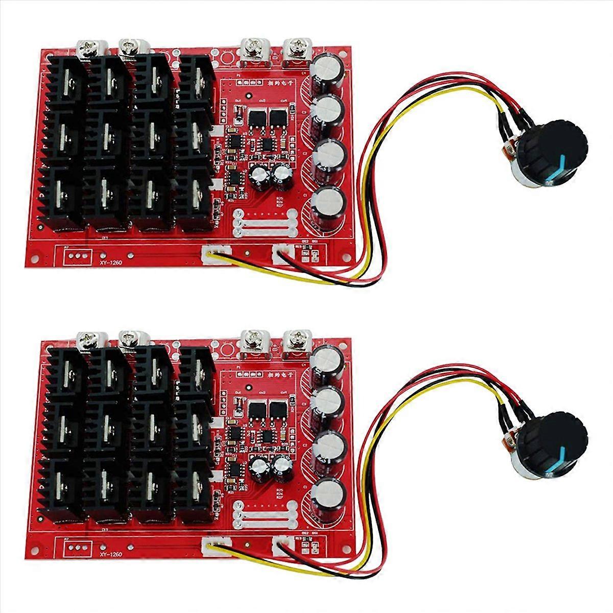 2X Motor Controller,PWM DC Motor Speed Controller 10-50V 60A High Power HHO RC Driver PWM Controller