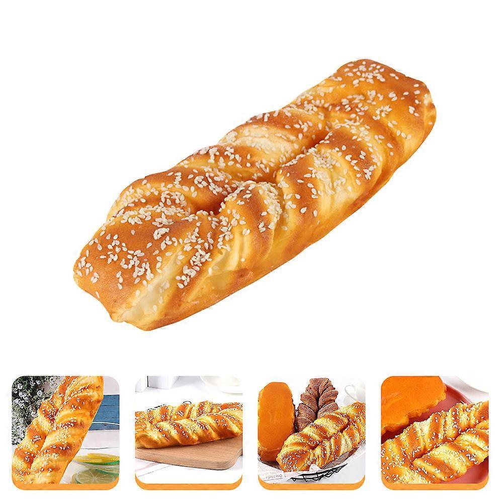 Bread Model for Decorative Use Realistic Design Orange Color PU Material