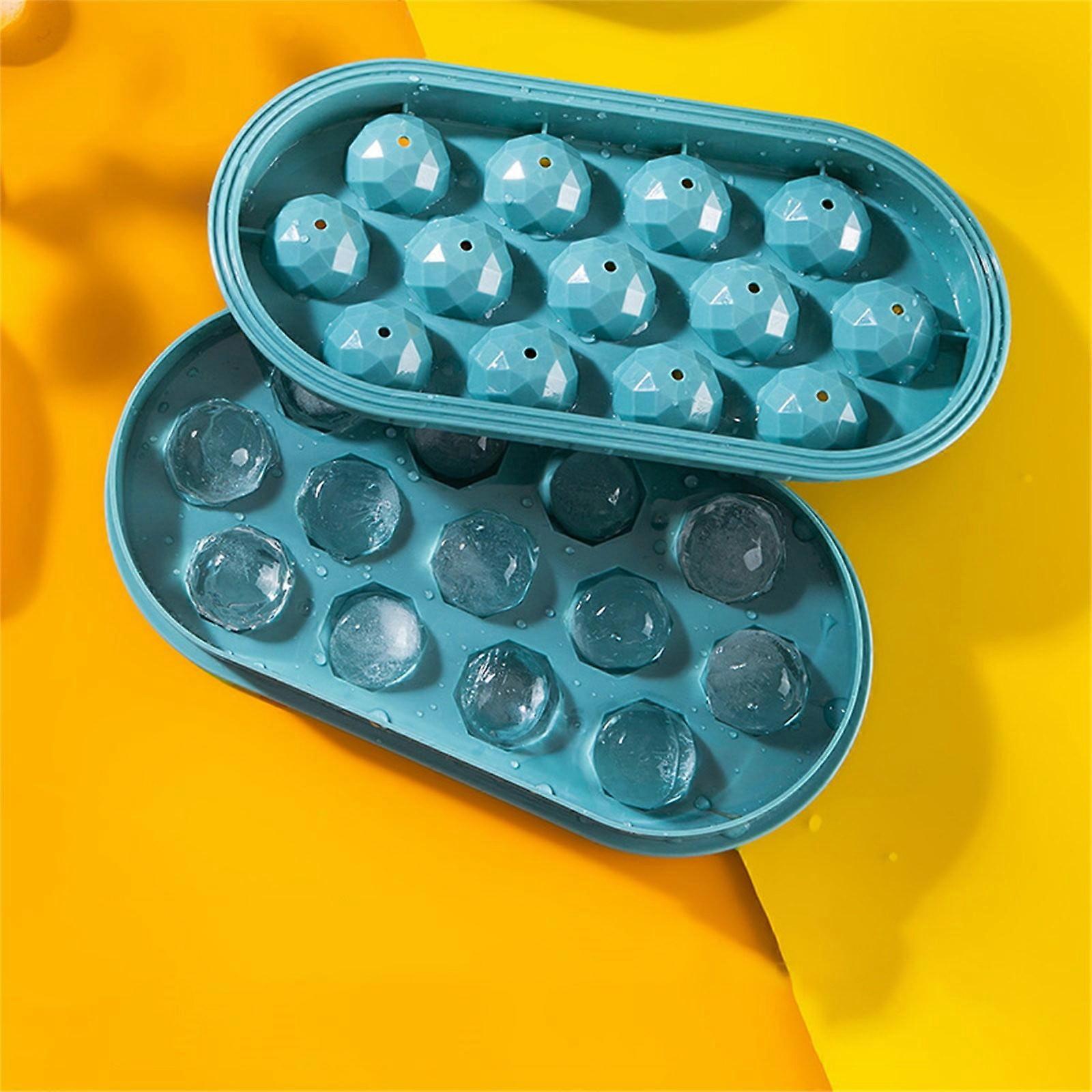 Stackable Round Ice Cube Tray Set with Lid – 4~13PCS Easy Release, Sturdy Ice Trays for Freezer – Small Pellet Ice Maker for Drinks