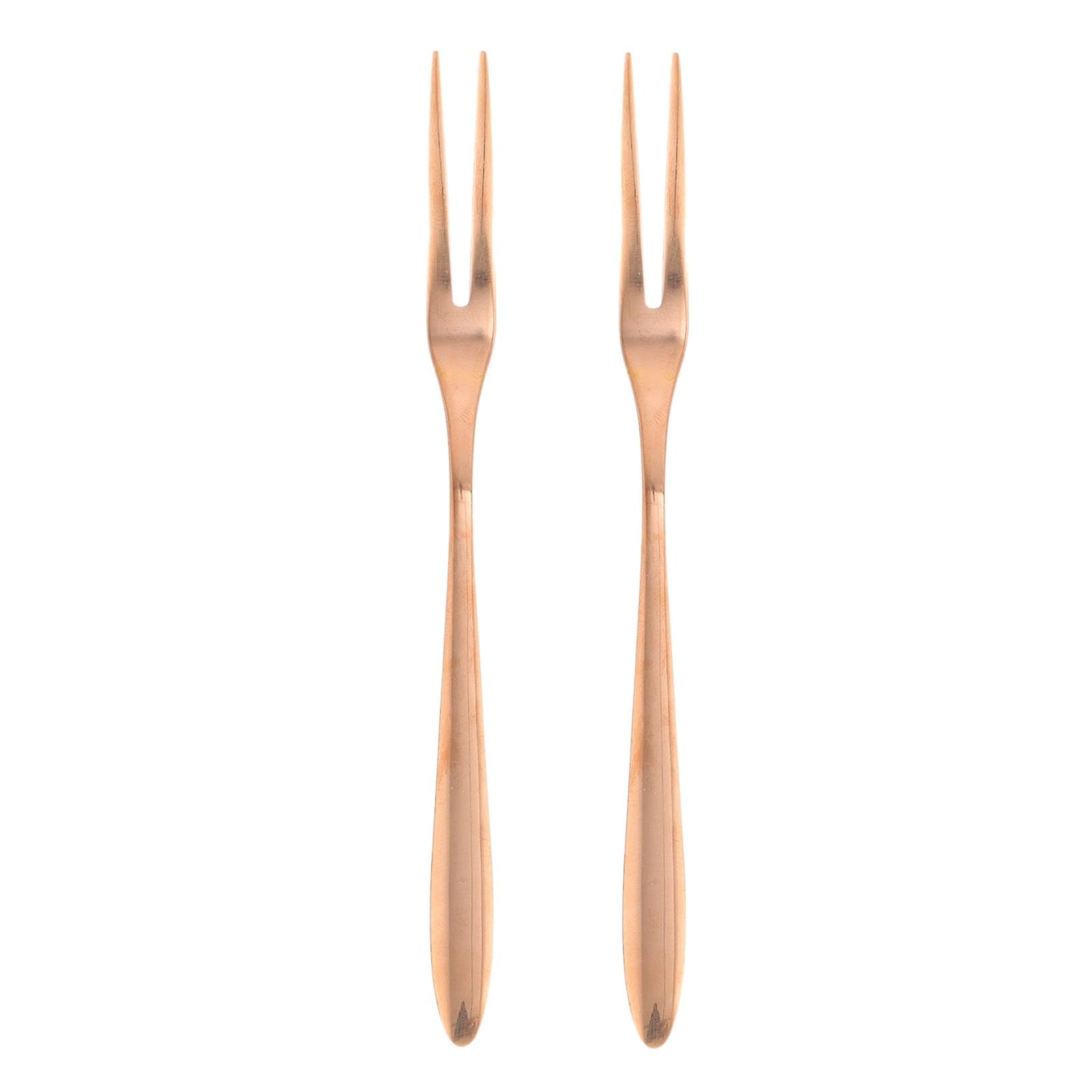 2 Pcs Fruit Fork Flatware Delicate Fork Salad Forks Kid Forks Dessert Fork Durable Food Pick