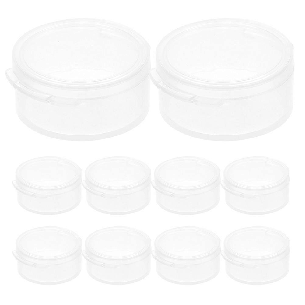 Ear Plug Carry Case Storage Box with 15Pcs Tiny Plastic Transparent Containers
