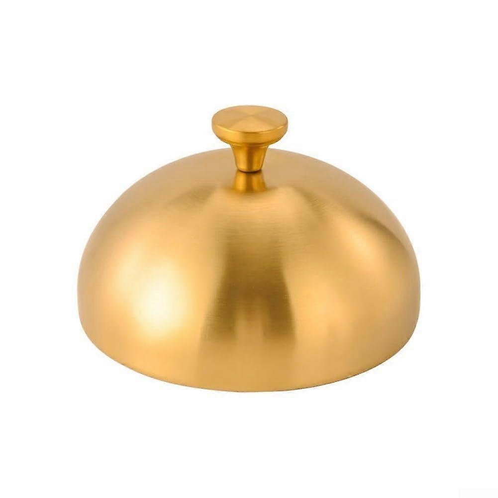 Stainless Steel Steak and Teppanyaki Plate Lid with Ergonomic Handle Rust Resistant 24CM Silver