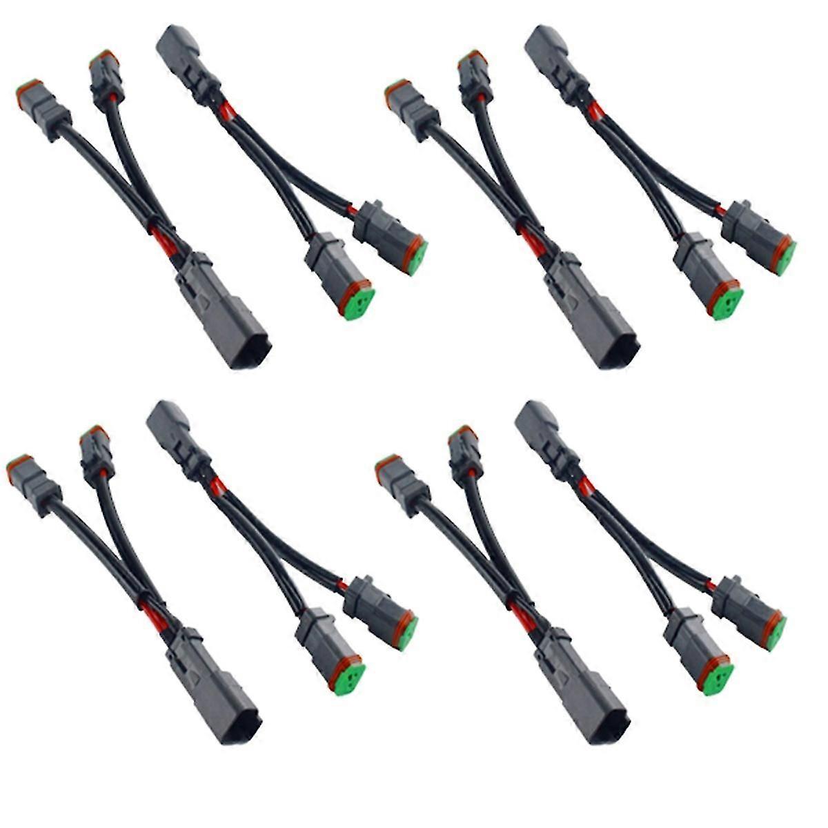 8db Y típusú vezetékek Deutsch DTP DTP 2 tűs aljzat adapter LED Pod munkalámpa utólagos csatlakozókhoz Wir