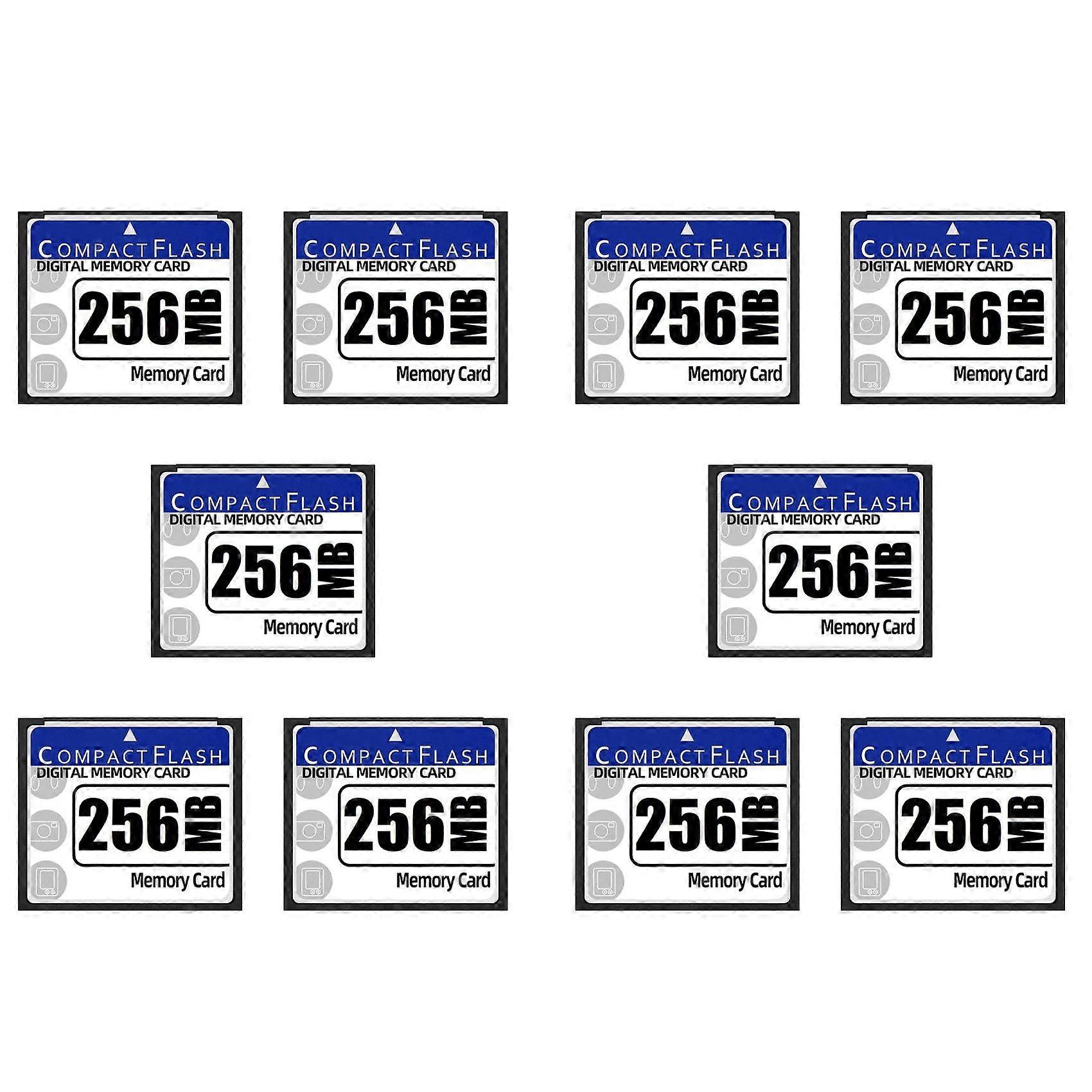 10X 256MB Compact Flash Memory Card for Camera, Advertising Machine, Industrial Computer Card