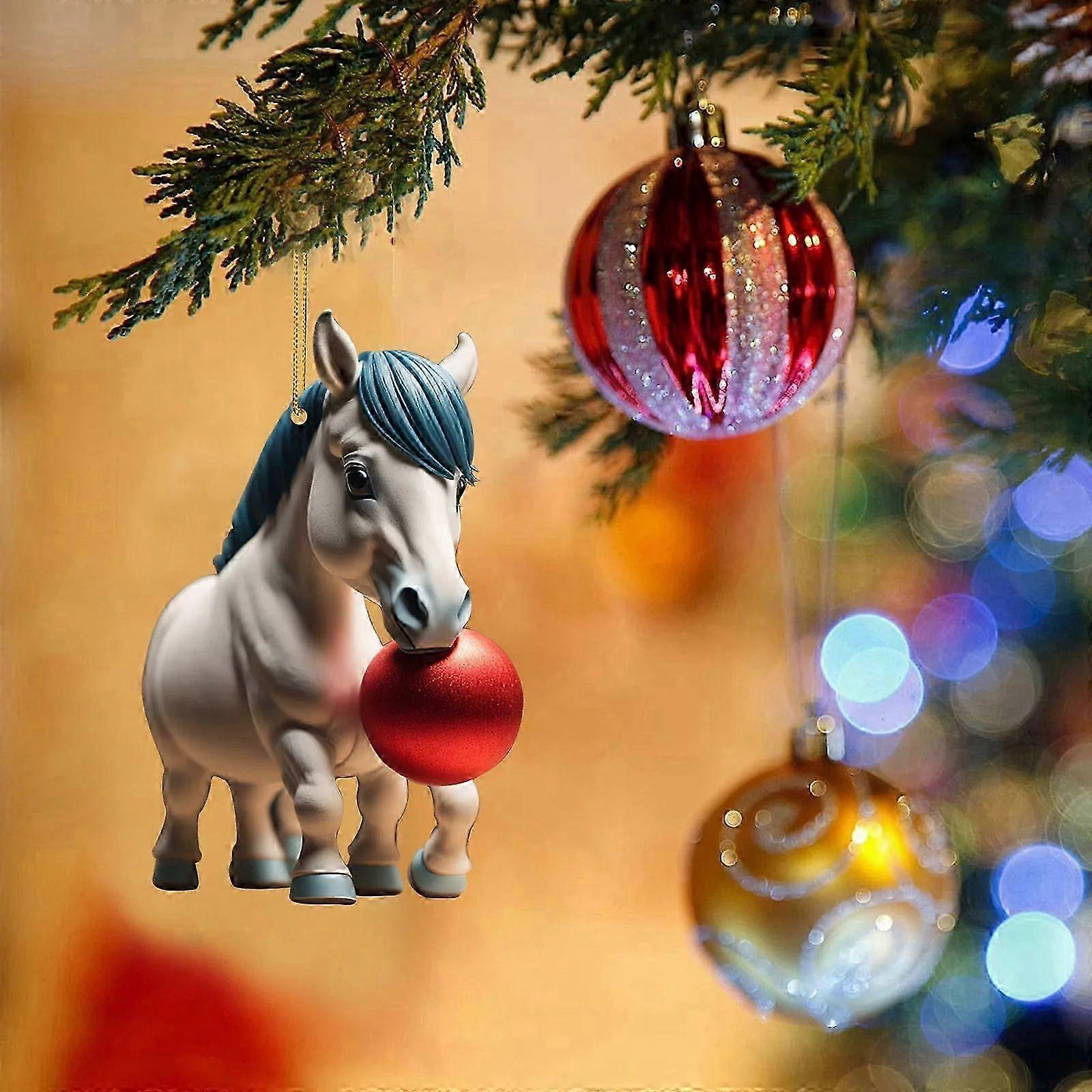 Christmas Decoration for Tree Featuring Ponys and Family Fun