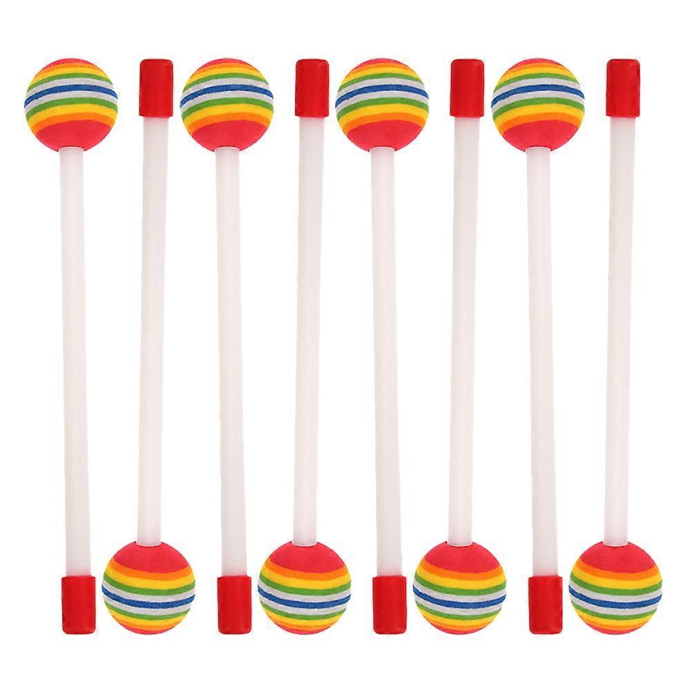Rainbow Drumsticks Percussion Plastic Drumstick for Music Playing 8Pcs