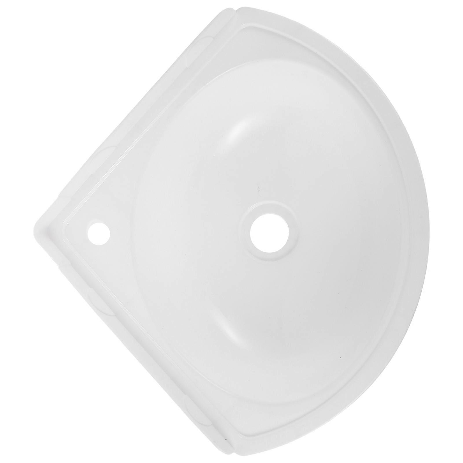 Wall Hung Sink for Bathroom White Plastic Corner Floating Basin