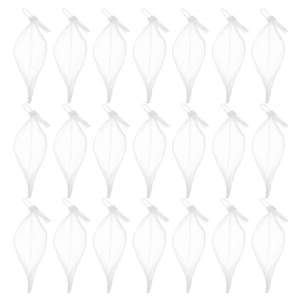 Marbles Net Pouch Bag for Storage with 100Pcs White Plastic Mesh Bags