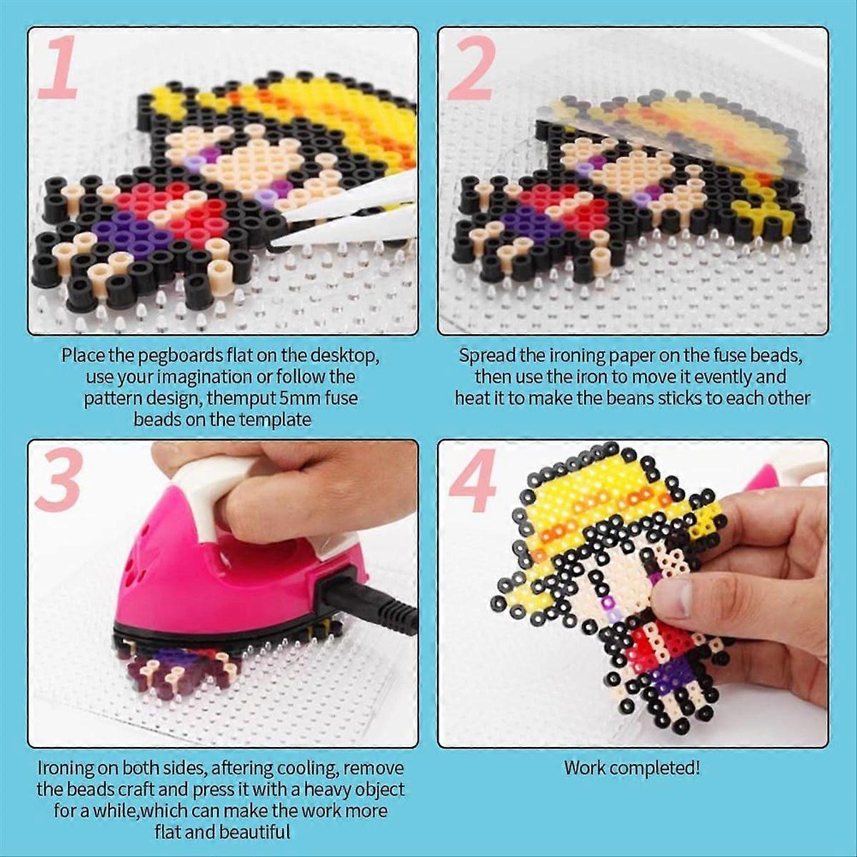 Fuse Beads Pegboards, Large Plastic Bead Pegboard,for DIY Craft Beads