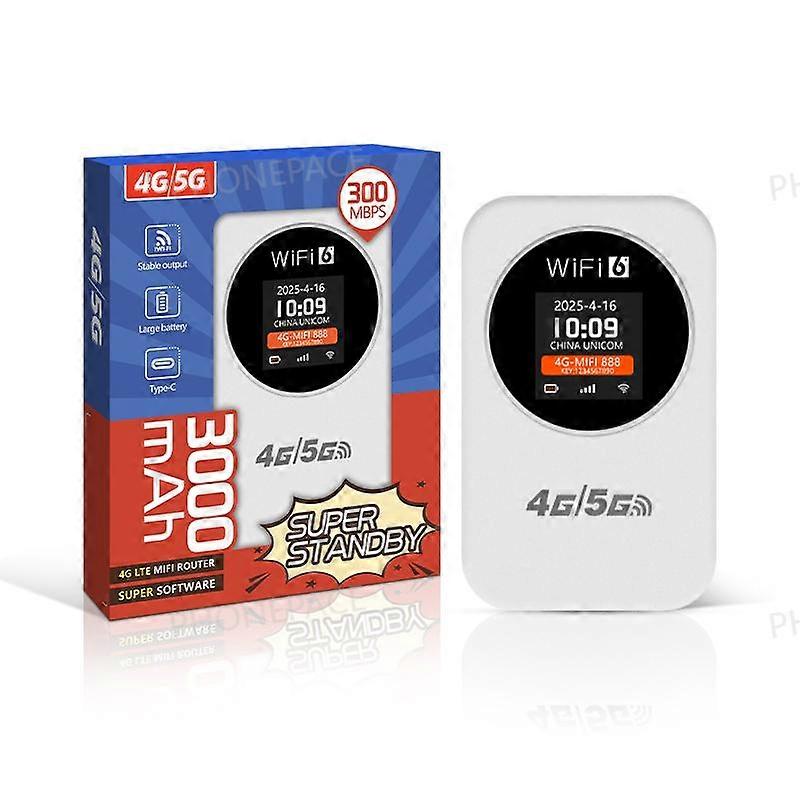 4G LTE Router Portable Wireless WiFi Router Modem 3000mAh 150Mbps Mobile Hotspot Broadband Wide Coverage with SIM Card Slot