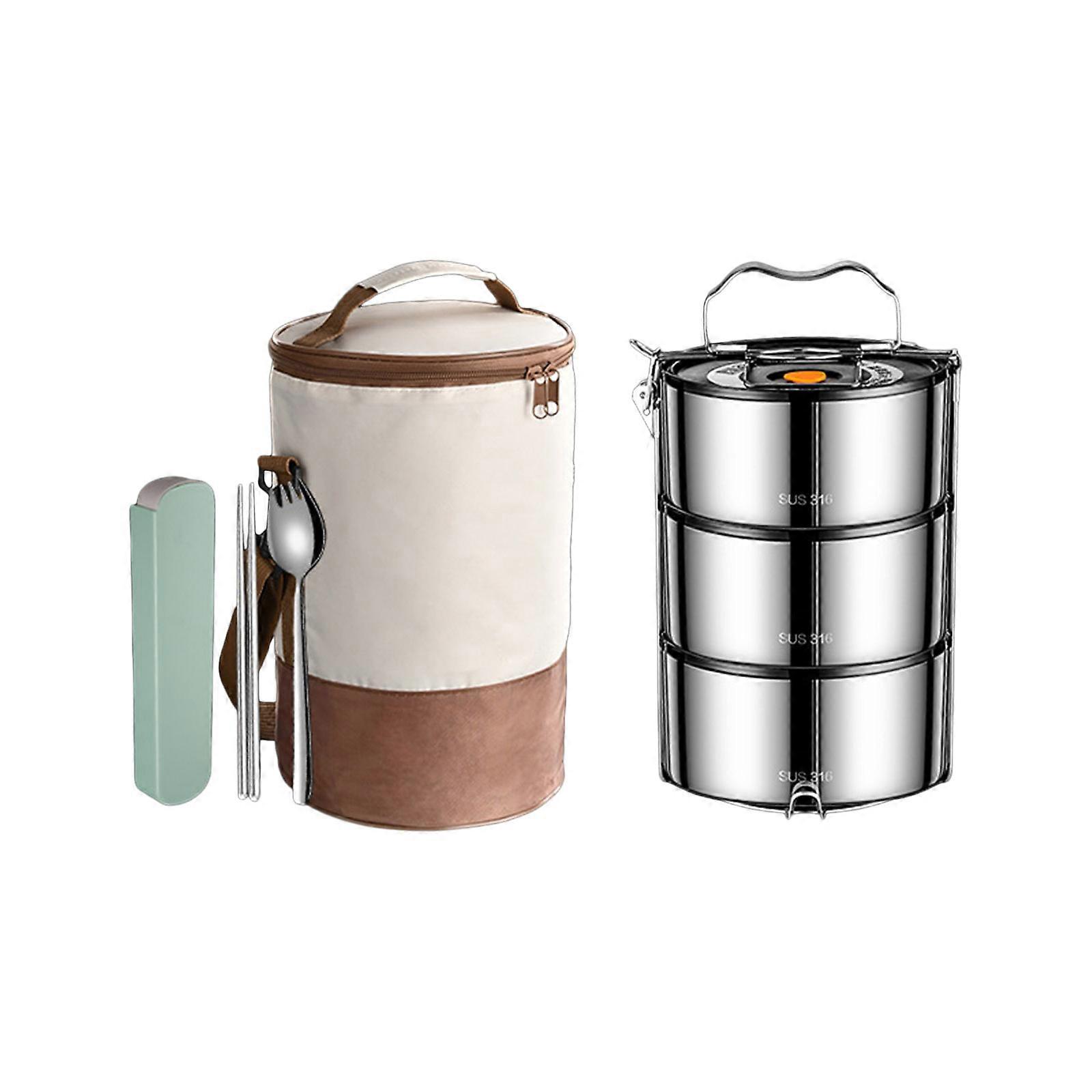 Stainless Steel Lunch Container Durable Lunch Storage Box Long Lasting Food Container Leak Proof Food Box for Daily Use Multicolor