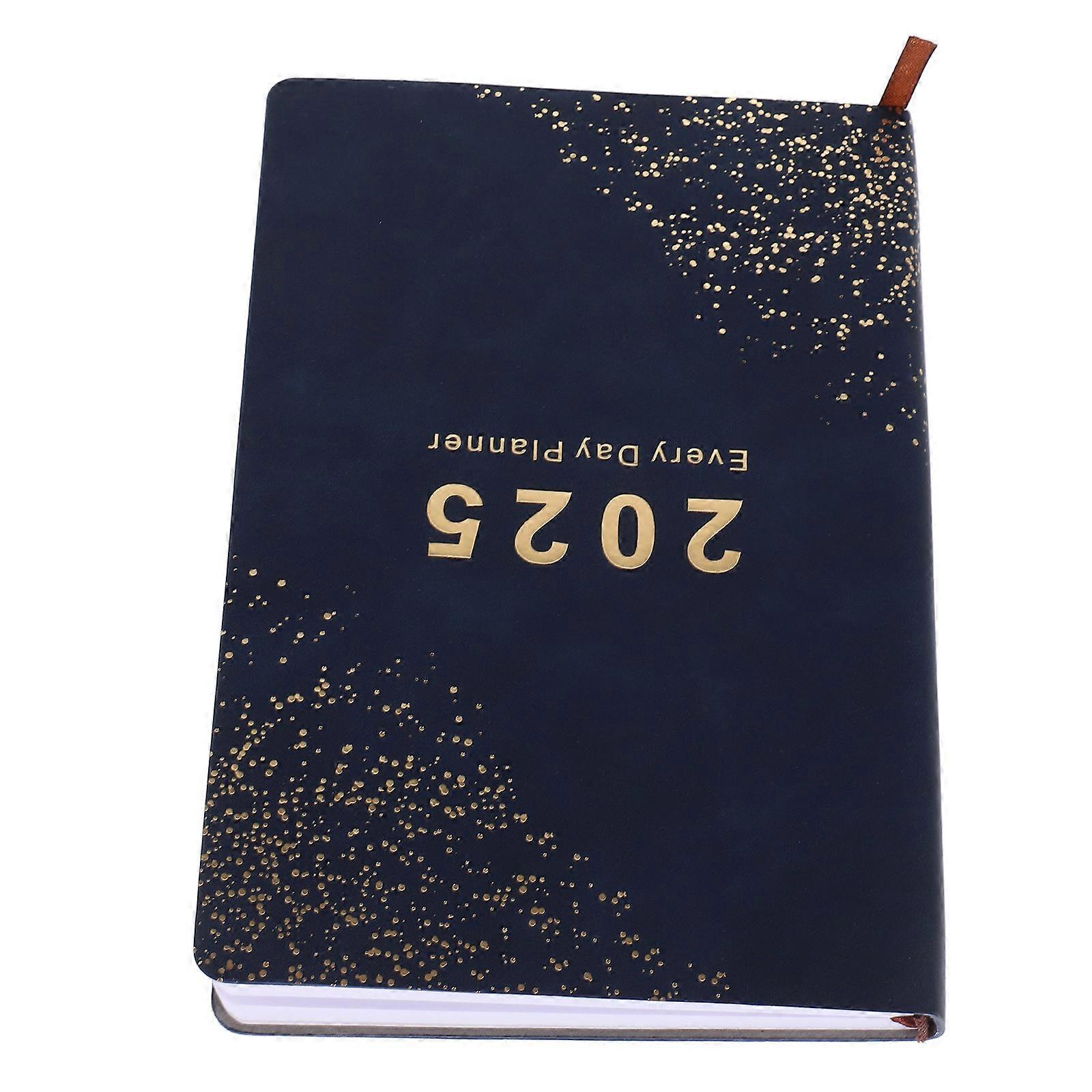 Academic Planner English Notebook for Writing Navy Portable PU Notebook