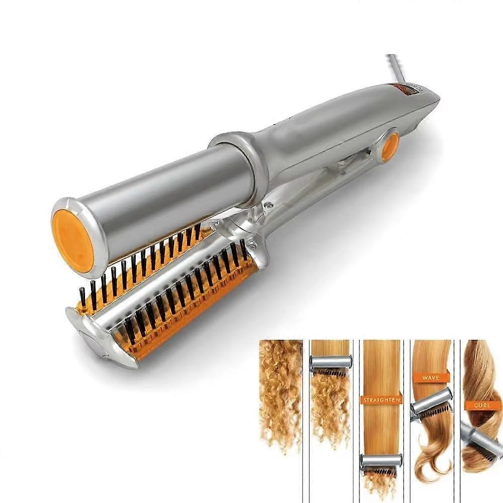 3 in 1 Hair Curler and Straightener with Auto Curl, Adjustable Heat, Tourmaline Ceramic, Dual Voltage