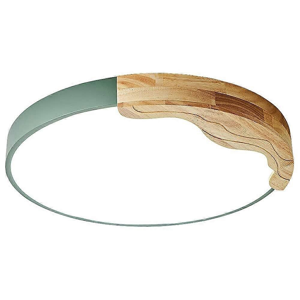 Flush Mount Ceiling Light with 3 Color Temperature, Modern LED Lamp for Bedroom Living Room, Green 40cm