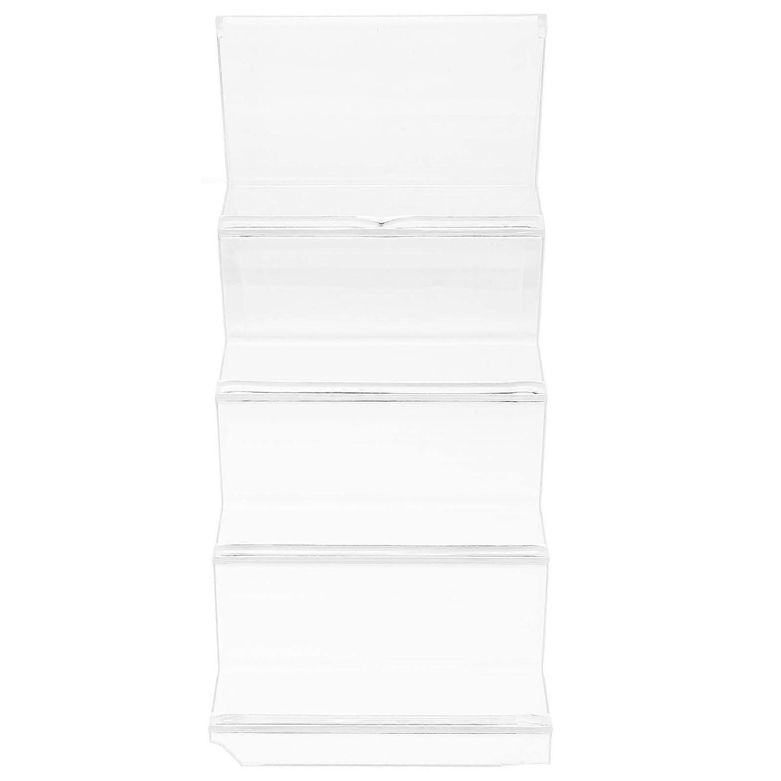 4-Tier Transparent Acrylic Wallet Organizer for Storage Display Rack