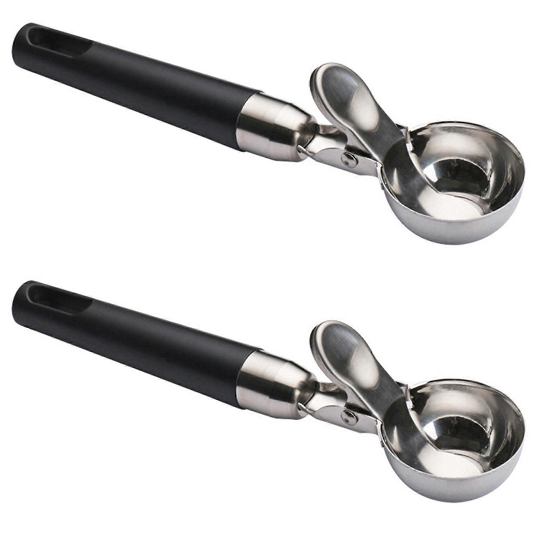 2X Ice Cream-Scoop,Ice Cream-Scooper with Trigger Release, Metal Cookie Scoops, Iceream Scoop Spoon